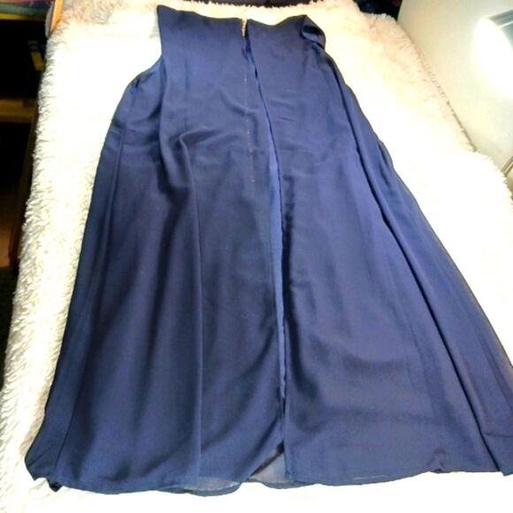 NWOT Signature Collection Double Layer Chiffon Sleeveless A-Line Midi Dress L... - Picture 13 of 15